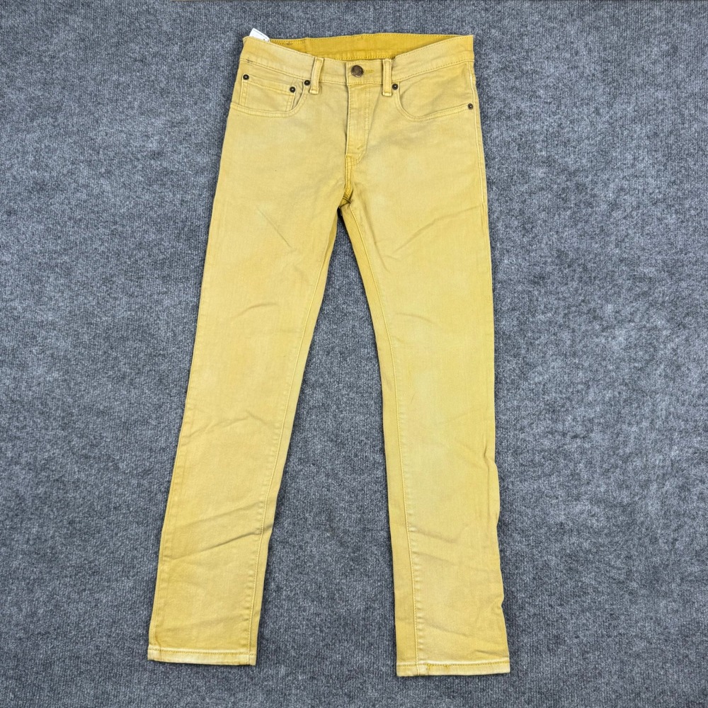 Levi's Jeans Mens Size 28x28 510 Super Skinny Mustard Yellow Stretch Denim Pants
